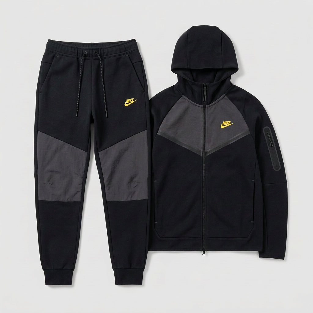 Eco-friendly black + dark gray gold label set