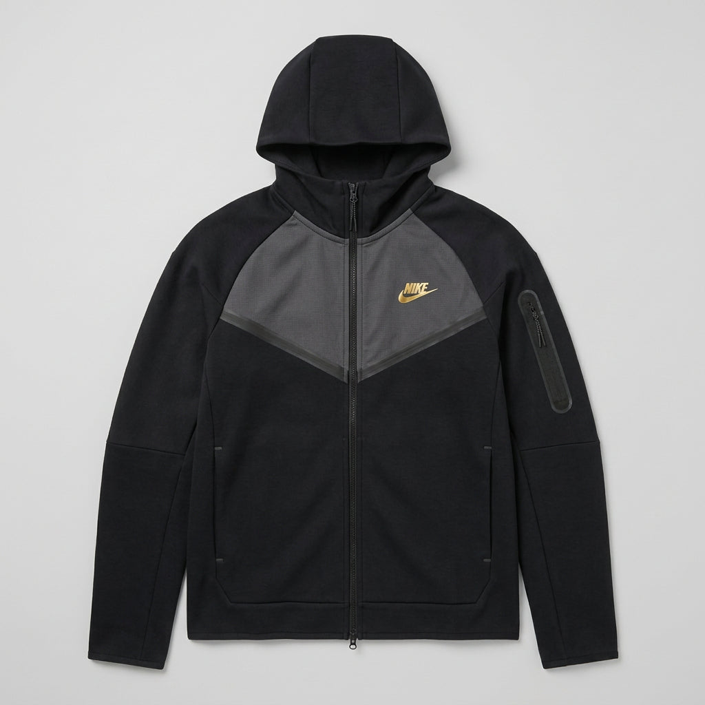 Eco-friendly black + dark gray gold label set